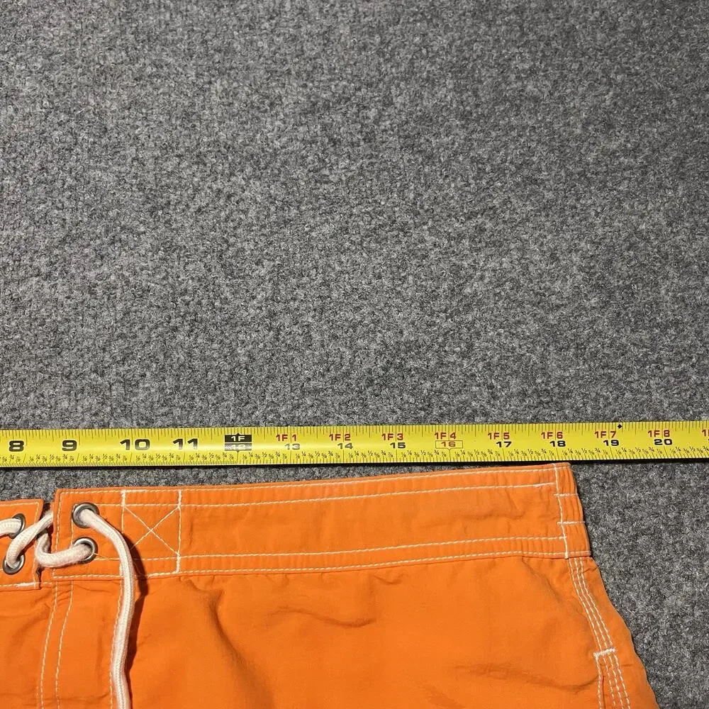 Vintage Polo Ralph Lauren Swim Shorts Mens Large Orange Lined Trunks Pony Logo